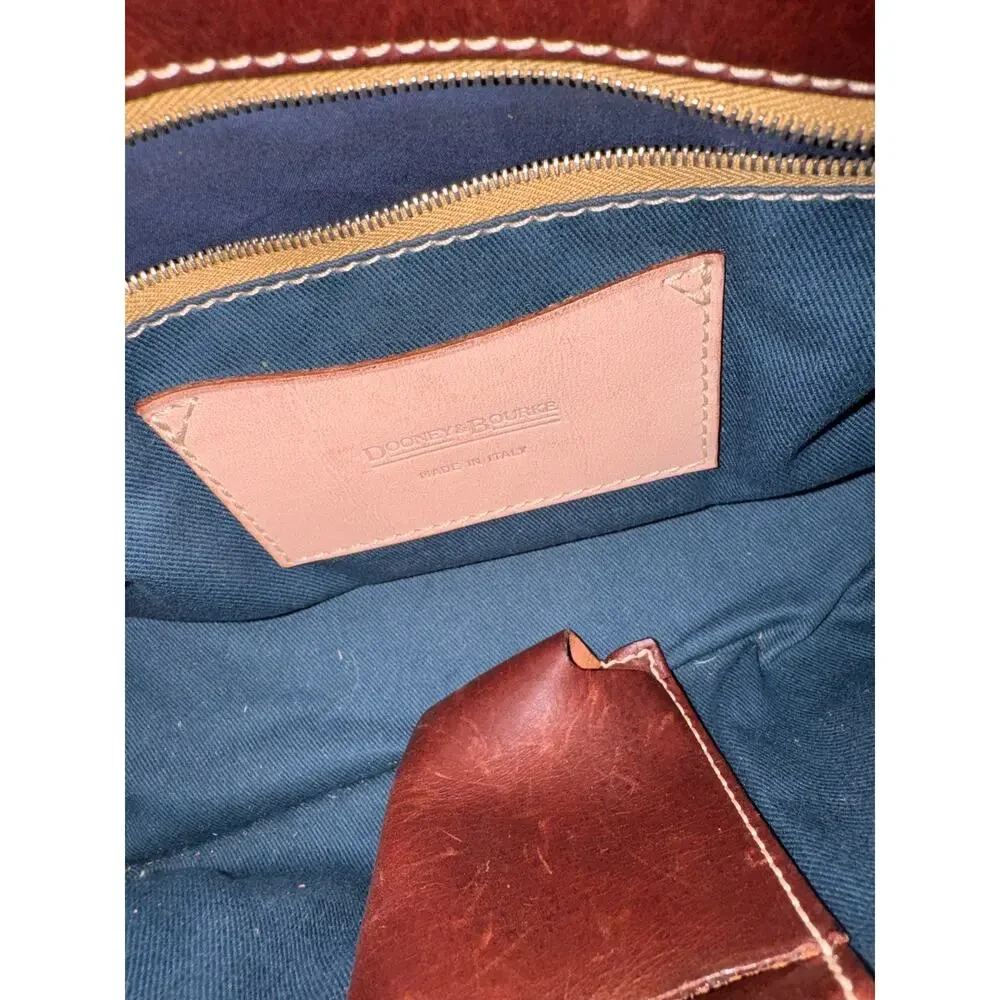 Vintage Dooney & Bourke chestnut Alto small shopper tote purse